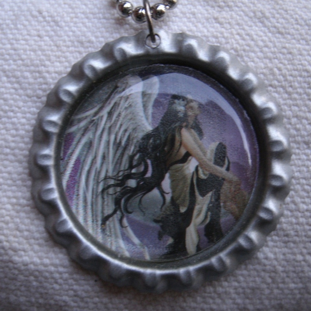 White Winged Angel Necklace